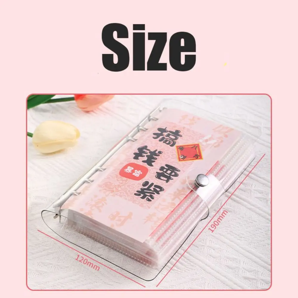 Budget Planner A6 Saving Money Binder PVC Portable Planner Organizer Cash Envelopes Refillable Account Book New Year's Gift