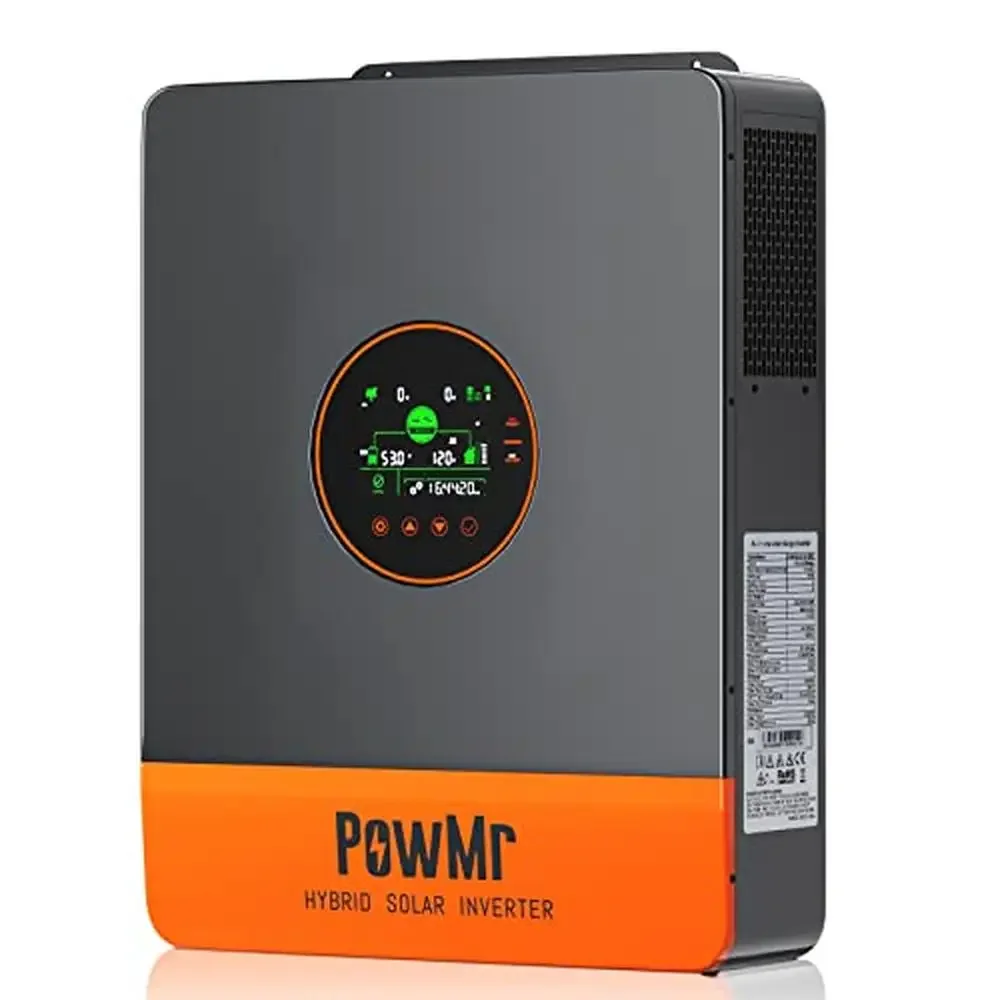 5000W Pure Sine Wave Solar Power Inverter with 100A MPPT Controller Split Phase Output Battery Charge Discharge Function LCD