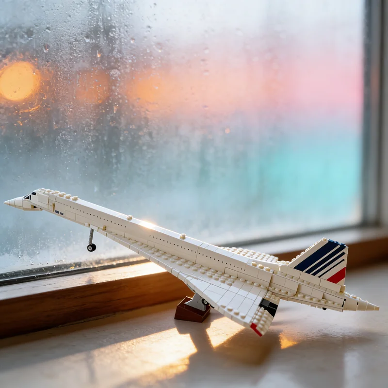 2159pcs MOC AirFrance Livery Concorde Legoland Vehicle Model Building Blocks Construction Collection Assemble Art Education