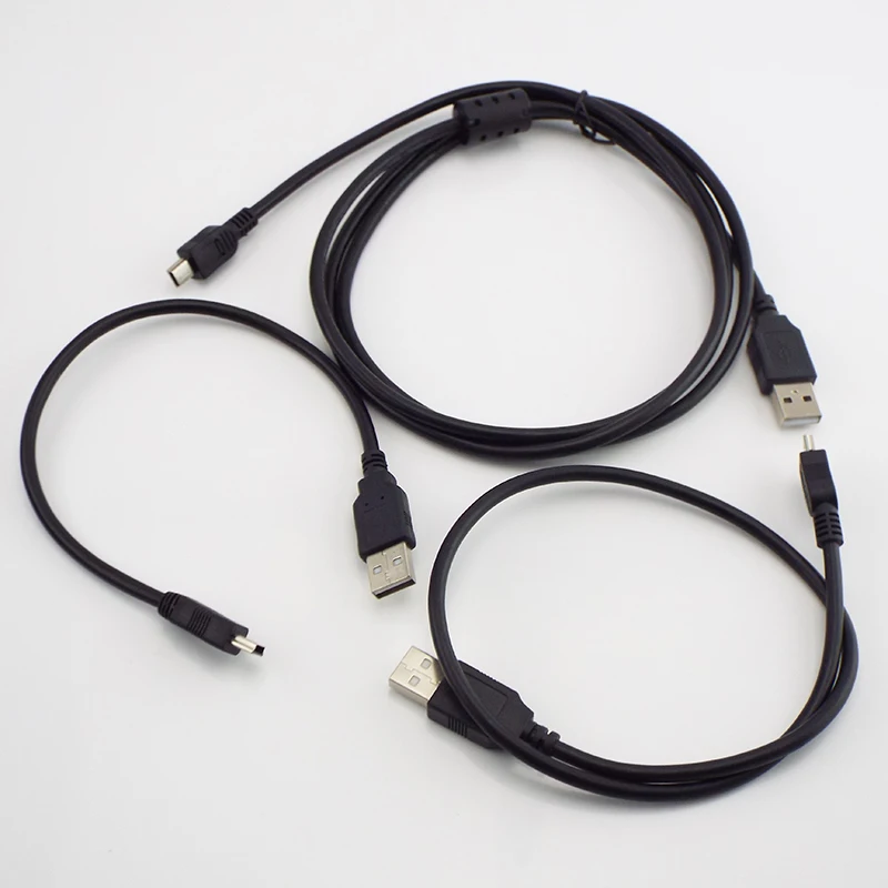 0.3m/0.5m/1m/3m/5m Mini USB Data Charging Cable Cord 5pin USB T-port Extension Cables Computer MP3/MP4 Adapter Connector