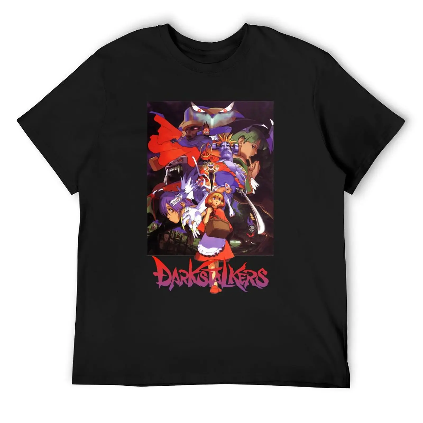 Darkstalkers - Vampire Savior - Dark Stalkers 3 T-Shirt T-shirts oversize tees anime figures t shirt men