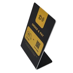 Customized.product.Google Review Menus Online NFC Stand Printable PVC Restaurant Table Card RFID Menu