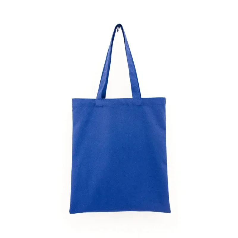 Blank Color Hand-held Canvas Bag Shopping Eco-friendly Bag Ins High-end Shoulder Canvas Bags Customized Logo