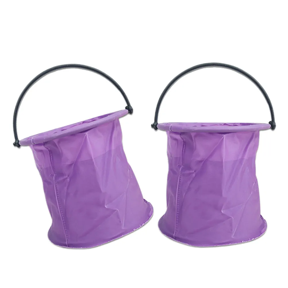 2Pcs PVC Foldable Pen Washing Bucket Lightweight Durable Painting Tool Bucket Pen Washing Barrel Watercolor Painting Accessories