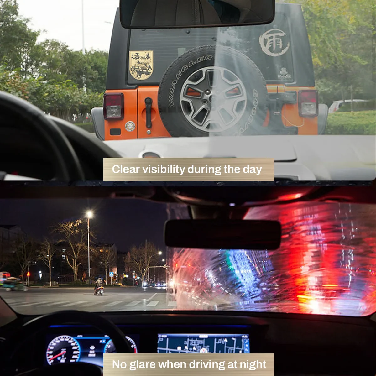 Środek do usuwania olejowej warstwy z szyb samochodowych, szyb przednich, lusterek wstecznych i bocznych.