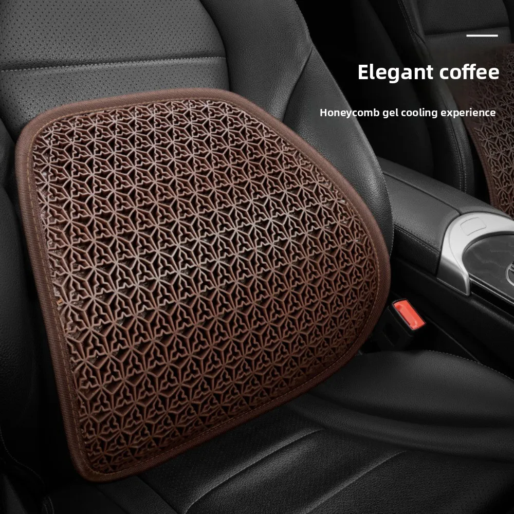 Summer Honeycomb Gel Car Seat Cushion Office Chair Cooling Pad Ventilated Lumbar Support Breathable Gel Cushion Comfort Work