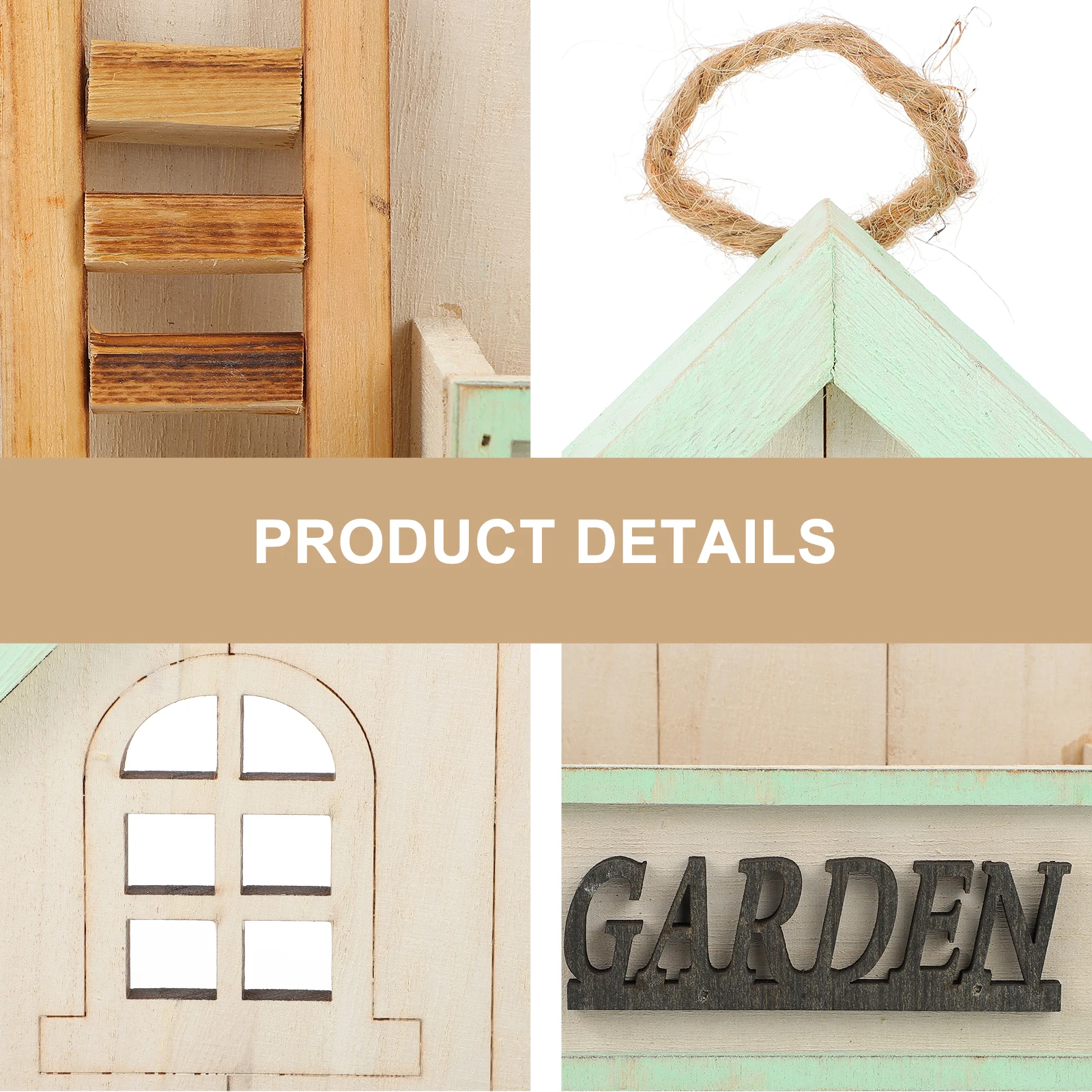 

Wall Hanging Flowerpot Wooden Planter Home Decor Creative nament Premium Material Sturdy Durable Gardening Gift Idea