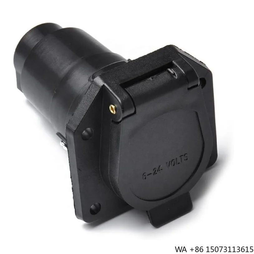 

7-контактный разъем для лопастей прицепа в американском стиле, 7-контактная розетка для прицепа для грузовиков, автомобилей, лодок, автофургонов