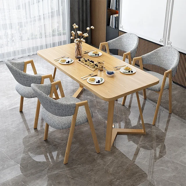 Dining Table Set 4 Chairs Hotel Restaurant Furniture Table and Chairs