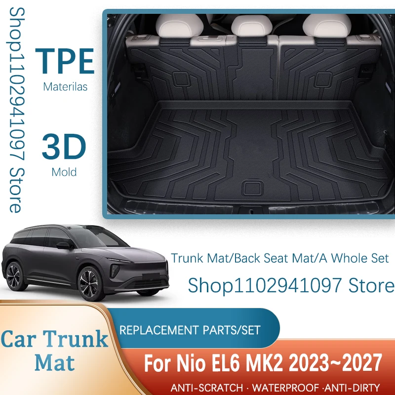 

Car Trunk Mats For Nio ES6 EL6 2023 2024 2025 2026 2027 Waterproof Pad Storage Pads Cargo Liner BacK Seat Cover Auto Accessories