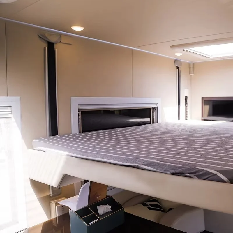 

На заказ 12 В 24 В часть дома на колесах кемпер фургон комплекты для переоборудования алюминиевый подъемник кровати