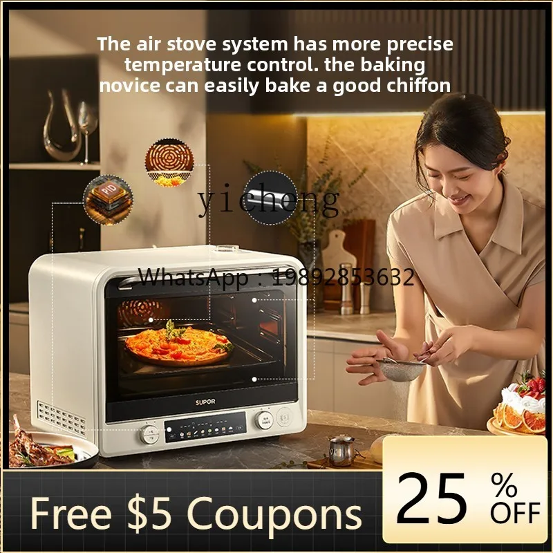 

wind stove electric oven household small air fryer integrated baking machine enamel steaming oven oven