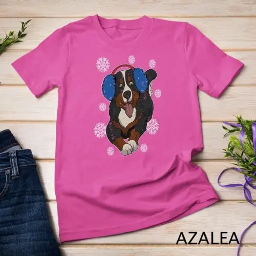

Snowflake Winter Dog Lover Pet Animal Bernese Mountain Dog Unisex T-shirt
