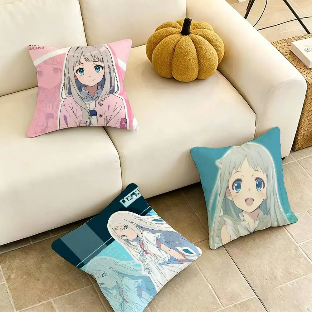 

Anohana-A Anime Square Double-Sided printed Pillow Case Bedroom Bedside Pillow Sofa Cushion Cover Gift