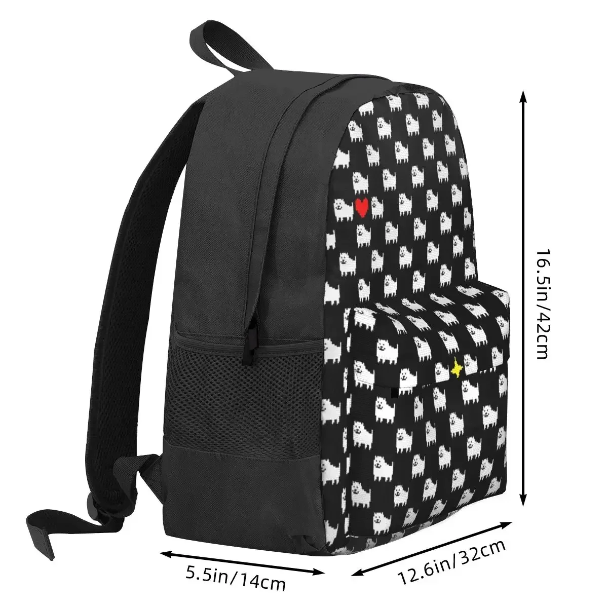 Undertale Dog Heart Backpacks Boys Girls Bookbag Students School Bags Cartoon Kids Rucksack Laptop Rucksack Shoulder Bag