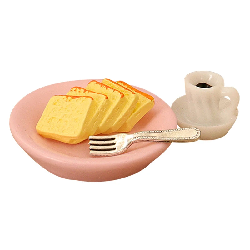 Boneca Casa Decoração Mini Bolo, Comida Play Plate, Decoração Cena DIY, Modelo