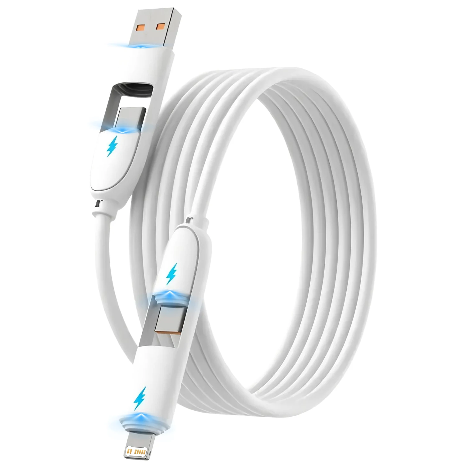 4 In 1 USB C 100W PD Type C To USB C Fast Charging Cable Usb A to Micro USB For POCO Xiaomi Samsung Mobile phone Cable