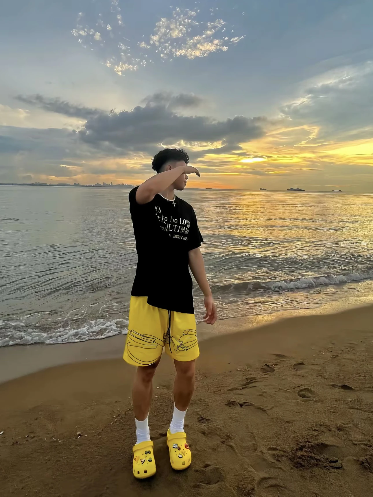 

Летние американские нейлоновые принты Qui Dry длиной до колена, мужские дышащие повседневные свободные спортивные штаны Four-Five для баскетбола