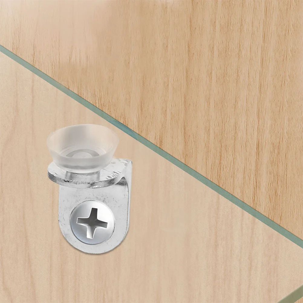 

30Pcs Glass Shelf Brackets Right Angle Suction Cup Holders Secure Shelf Support for Wall Mounted Cabinets Wardrobes