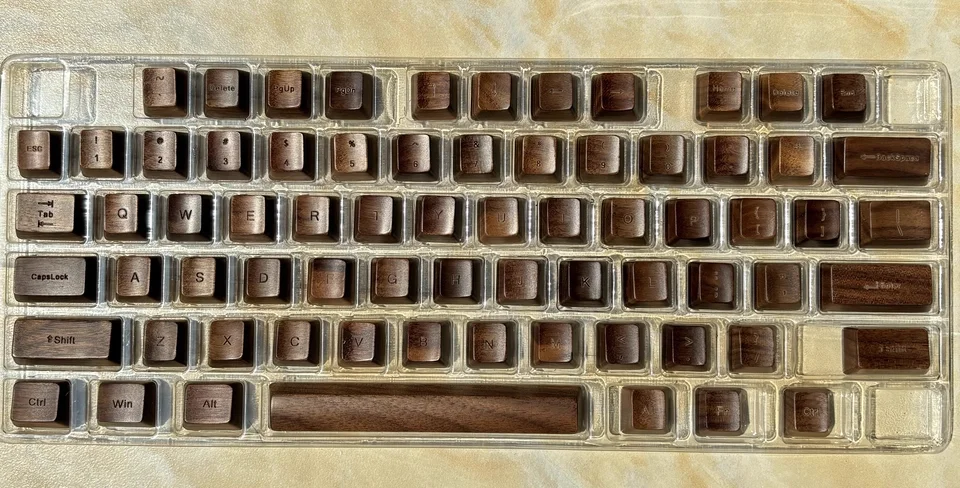 الجوز الأسود كيكابس مخصص الخشب OEM الملف الشخصي Keycap الفنان الأصلي شخصية نقطة مفتاح كاب للألعاب Wooting لوحة المفاتيح هدية