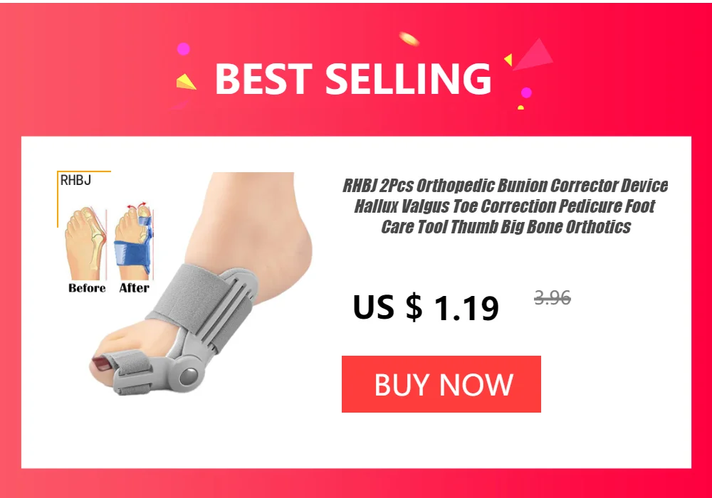 High Quality Feet Bone Thumb Adjuster Toe Separator Hallux Valgus Bunion Corrector Orthotics Correction Pedicure Straightener