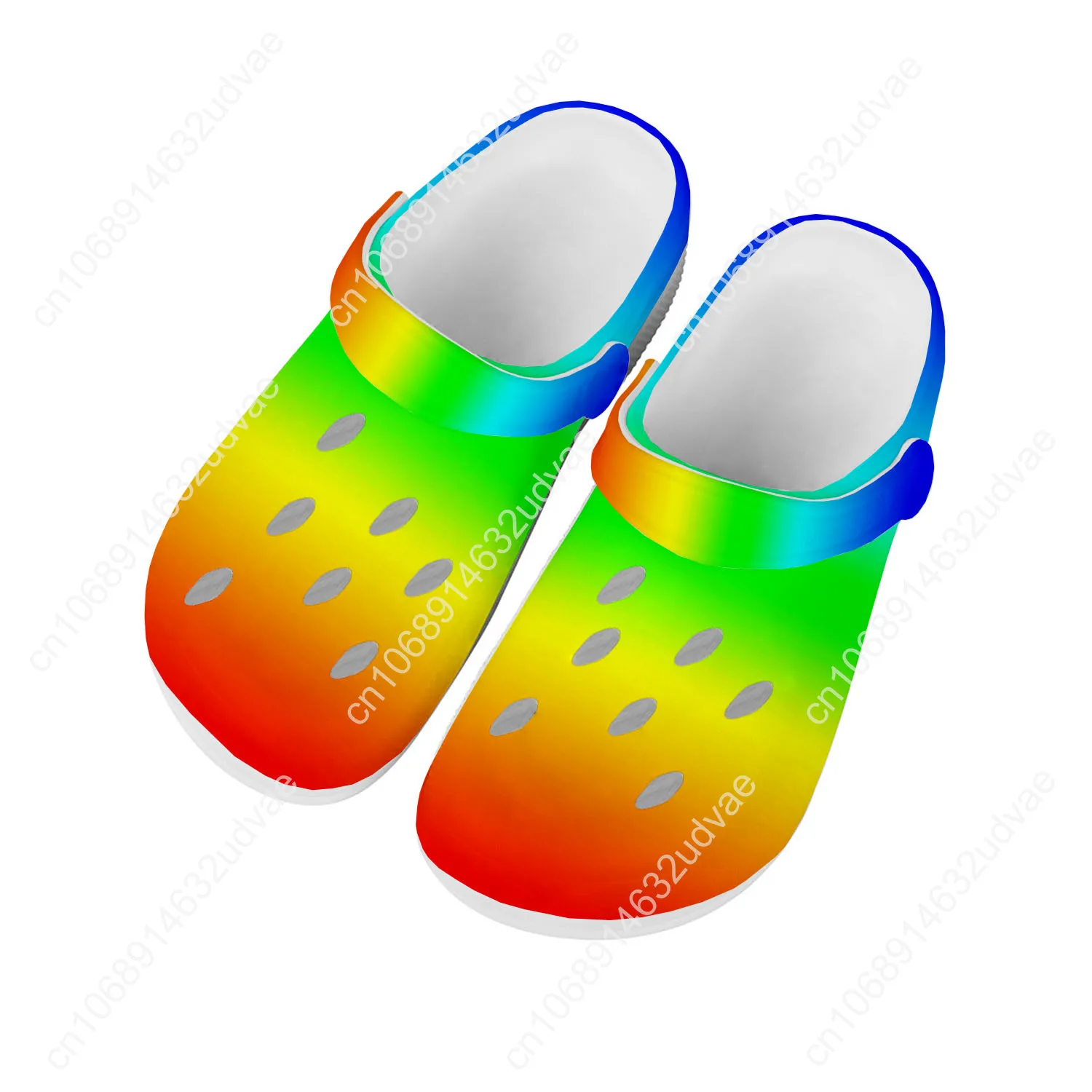 

Rainbow Flag Sandals Men Women Teenager Fashion Water Shoes High Quality Garden Breathable Comfort Beach Clog Custom Slippers
