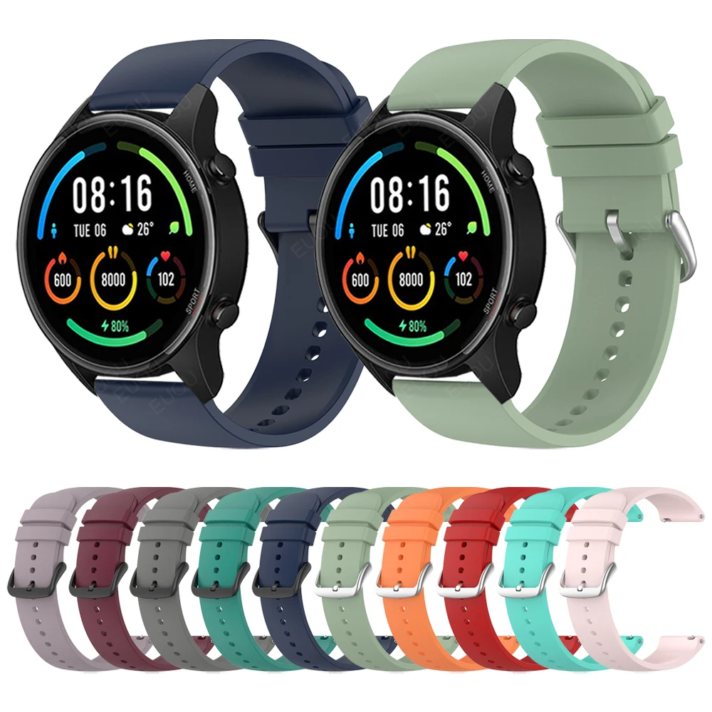 ساعة ذكية رياضية سيليكون حزام ل شاومي ساعة اللون الرياضة الطبعة/Mi ساعة S1 استبدال سوار اكسسوارات حزام (Watch) ساعة