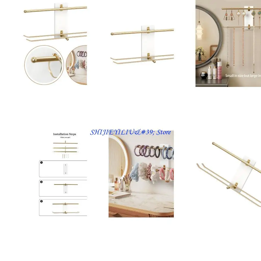 

E21F Wall Mounted Jewelry Organiser For Necklaces Bracelets Earrings Display Holder