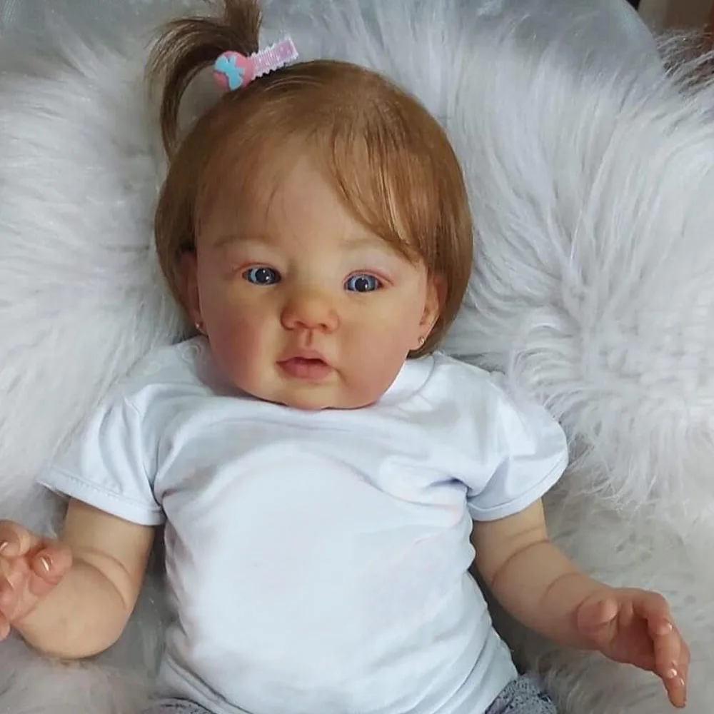 

Cuddly Bebe Reborn Girl Cloth Body Silicone Doll 50cm Collectible Lifelike Realistic Art Reborn Dolls muñecas reborn