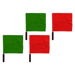 4 Stücke Schule Schiedsrichter Flagge Kleine Leitende Flaggen Banner Racing Hand Handheld Signal Schwamm Tuch Koreanische Liefert Sport Pfeife