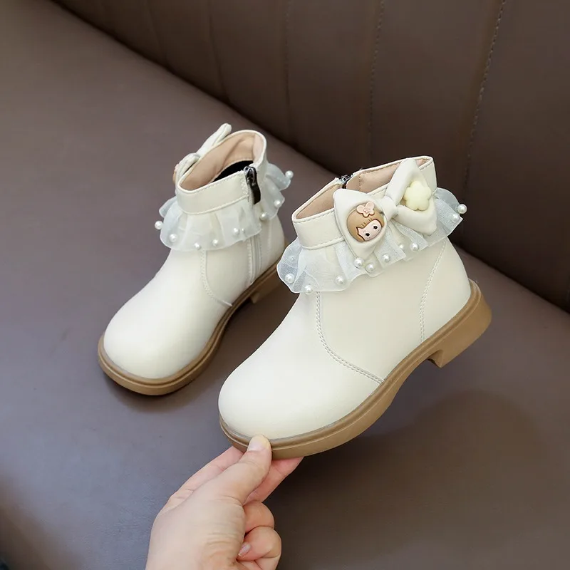 Girl Princess Short Boot2026Autumn/Winter New Korean Edition Child High Heel Warm Boot Fashion Girl Anti Slip Versatile WarmBoot