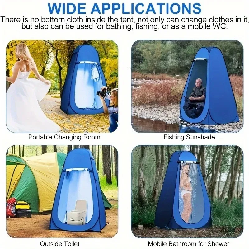 

Портативная всплывающая палатка для конфиденциальности, уличный душ, туалет с окном, быстрая установка, пляжный кемпинг, складная легкая сумка для переноски в комплекте