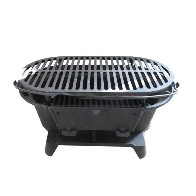 

Cast Iron Hibachi Barbecue with wood or coal fuel