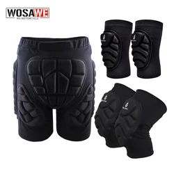 WOSAWE Padded Motorcycle Shorts Outdoor Sports Skiing Shorts Hip Pad Protector Armor Ski Snowboard Skate Pants Motor Shorts