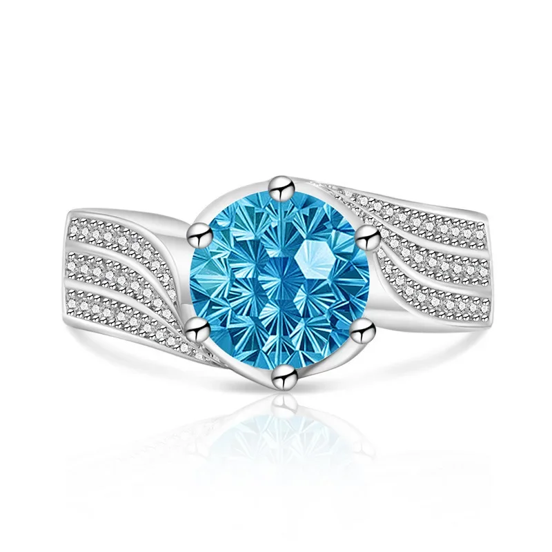 Im Jahr 2026 erscheint der klassische 925 Silber 'Drei Leben, Drei Lieben' Ring mit wunderschönem Schnitt. Der Bezaubernde Papara Diamant Damenstil – Detail 16