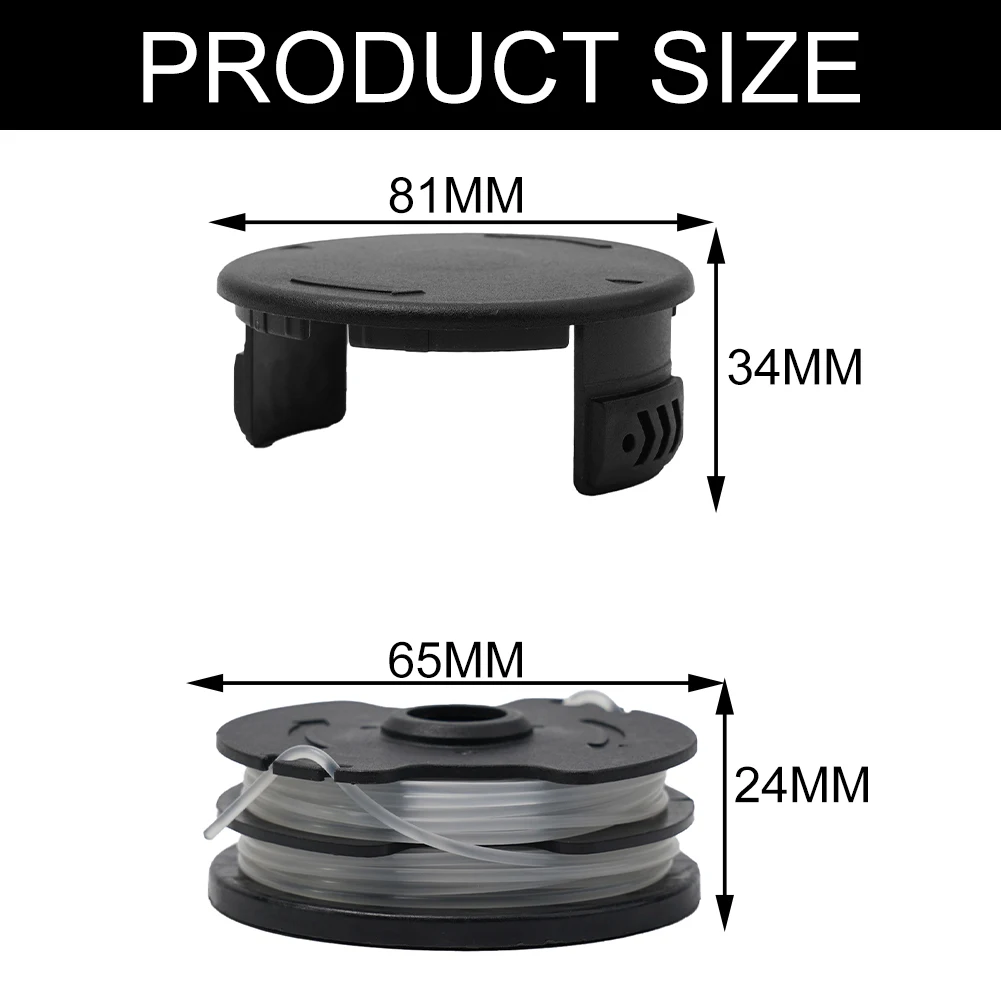 2 Piece Cordless Grass Trimmer Spool Line With Cover For  PRTA 20-Li 300 550 50 Garden Power Tools Trimmer Parts