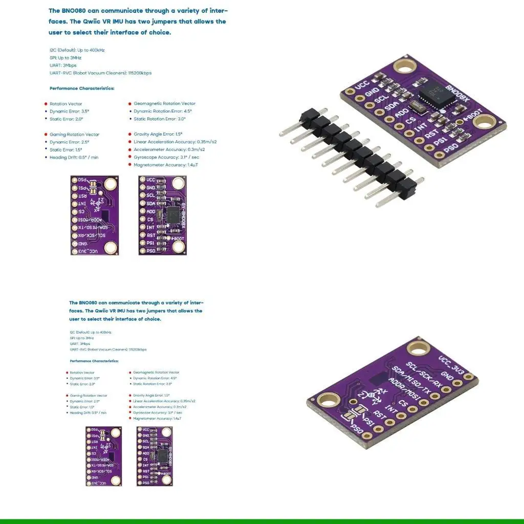 

U55C BNO080 BNO085 Gyro Magnetometer Accelerometer Module for AR