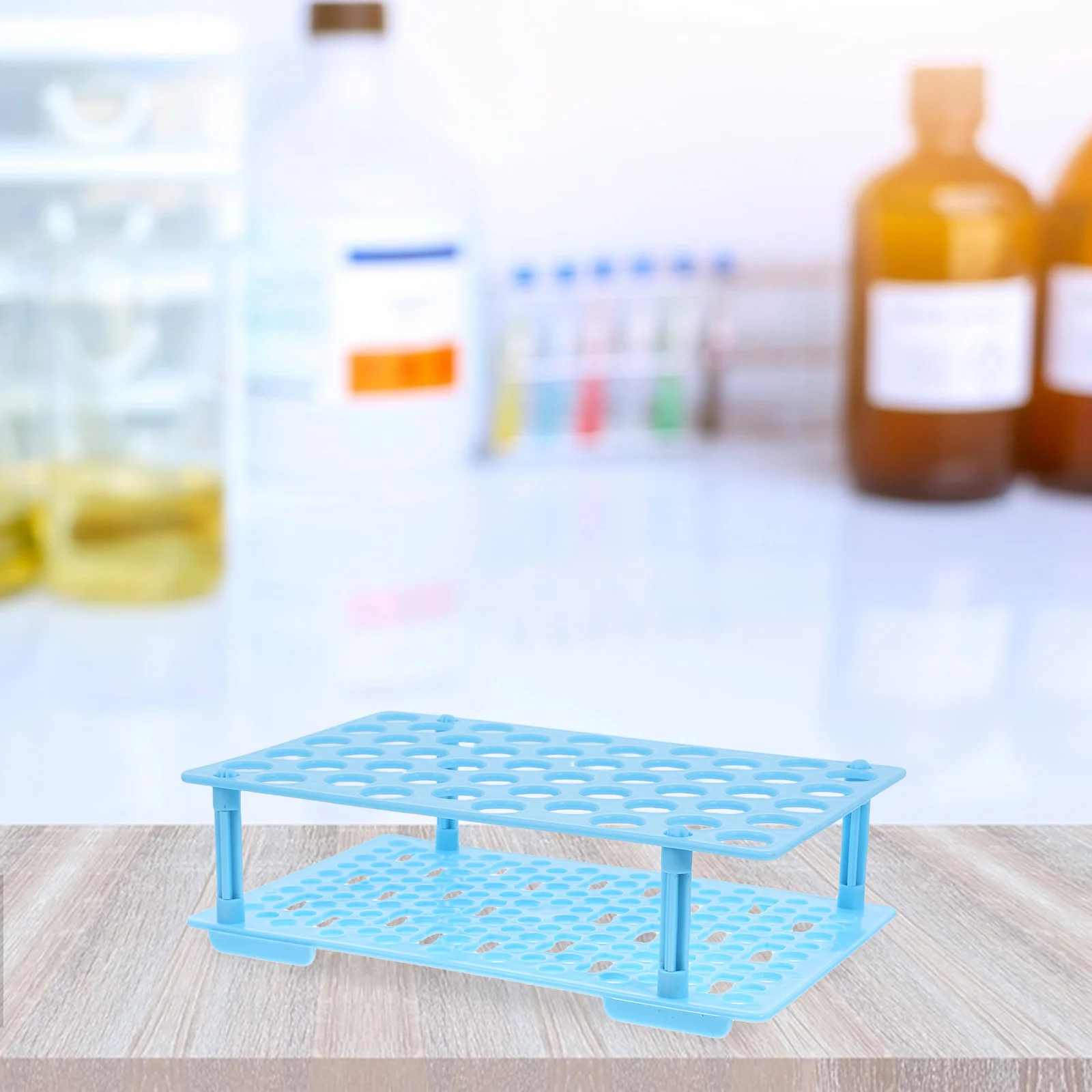 Abnehmbarer Röhrchenständer mit 50 Löchern für Labor, 10 ml, 15 ml, Kunststoff-Reagenzglashalter, Organizer, Ständer, Fläschchenständer