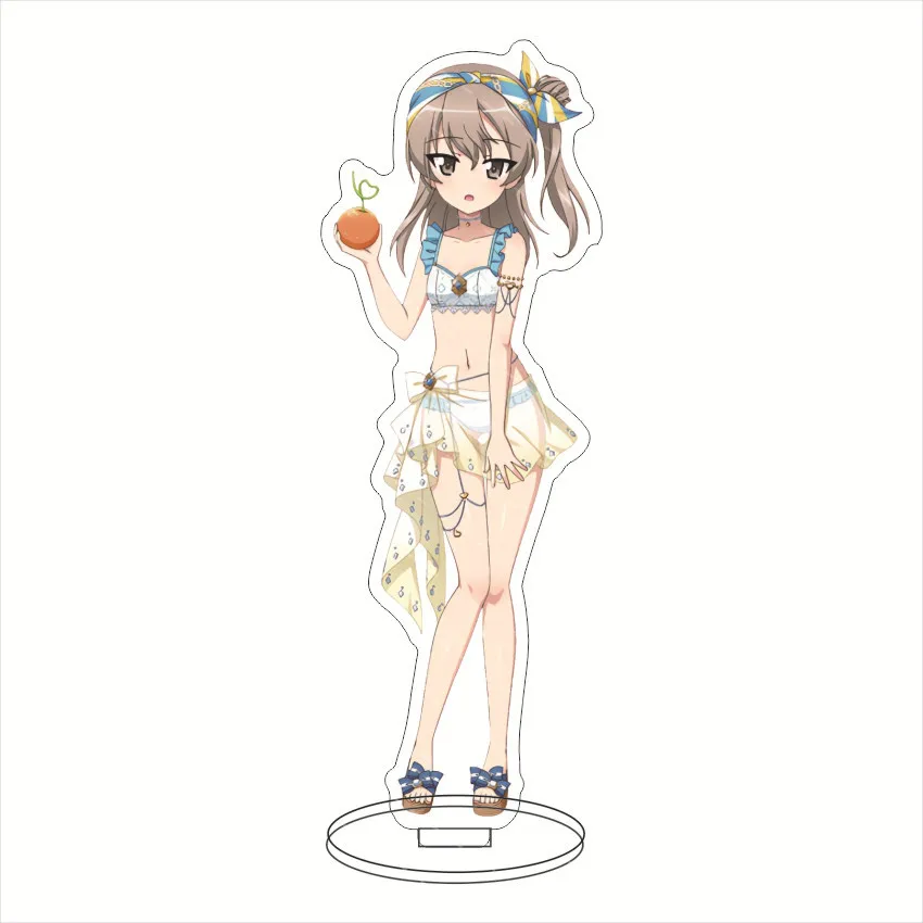 16CM Anime Game Figure GIRLS und PANZER Miho Nishizumi Anchovy Darjeeling Alice Shimada Beach Cos Acrylic Stand Ornaments Gifts view 6