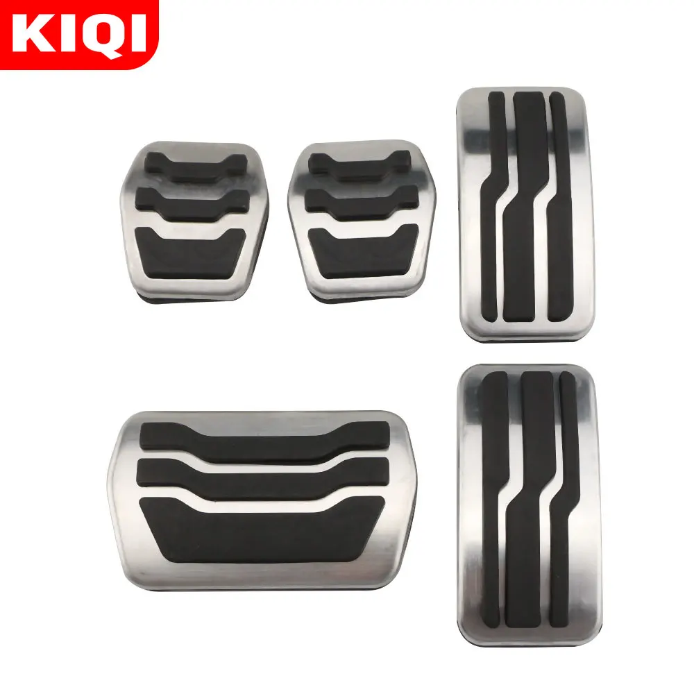 Stainless Steel Car Pedals Covers for Ford Focus 2 3 4 MK2 MK3 MK4 Kuga Escape RS ST 2005-2019 Clutch Gas Brake Pedal Set Pads