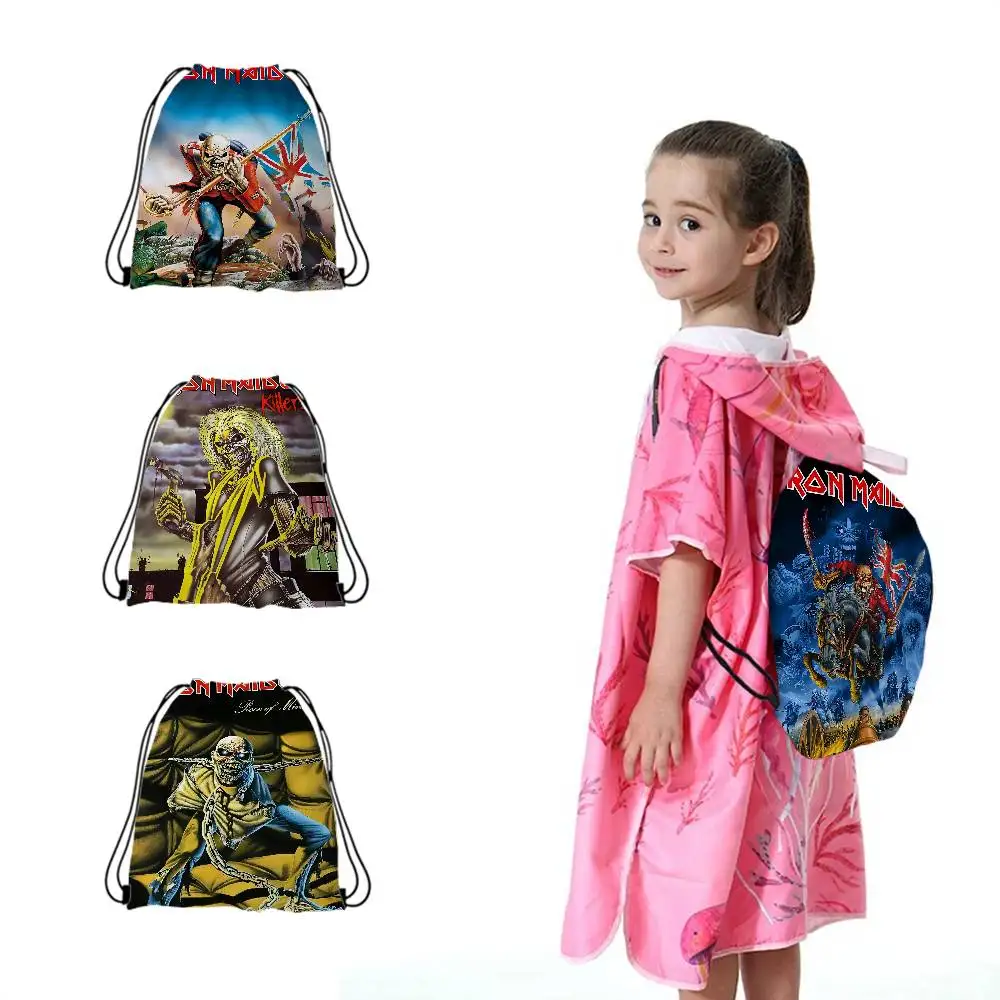 حقيبة ظهر كلاسيكية للنساء من I-Iron M-Maiden، جيب برباط مطبوع لطيف، سعة عالية، هدية تخزين محمولة #4