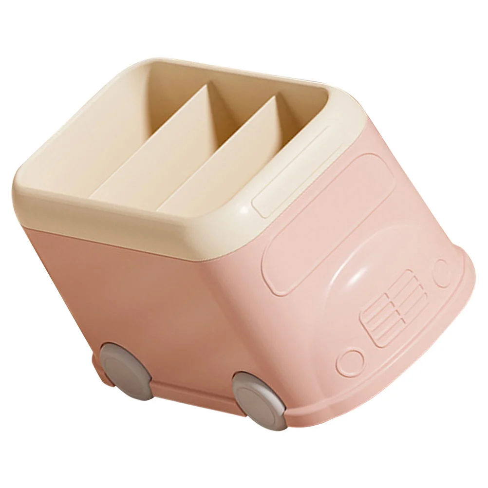

1 School Bus 3 Section Desktop ganizer Large Capacity Storage Box for Pens Pencils Scissors Supplies Sewing Tools