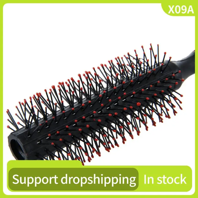 

X09A 3X Professional Wavy Curly Hair Brush Comb Hair Care Pin Cushion Roll Round Comb