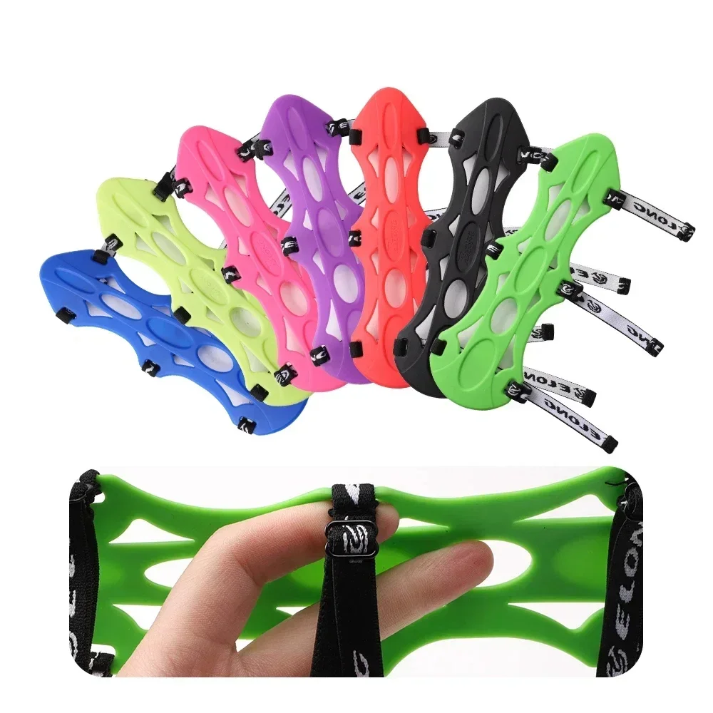 2 Stück 8-Zoll-Bogenschieß-Armschutz, Schutzausrüstung aus Gummi, professionelles Zubehör für Wettkampf-Bogenjagd und -Schießen – Detail 2