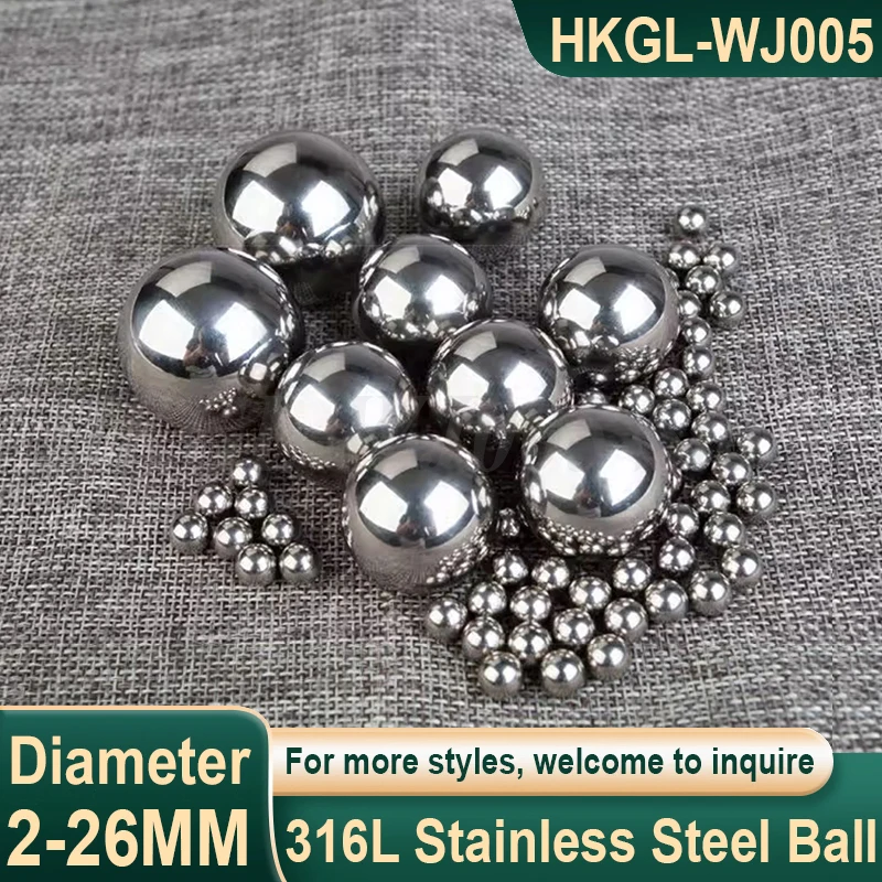 

0.5kg 316L Stainless Steel Ball 2-26mm High Precision Bearing Ball Corrosion Resistant Solid Steel Ball Round Bead Ball