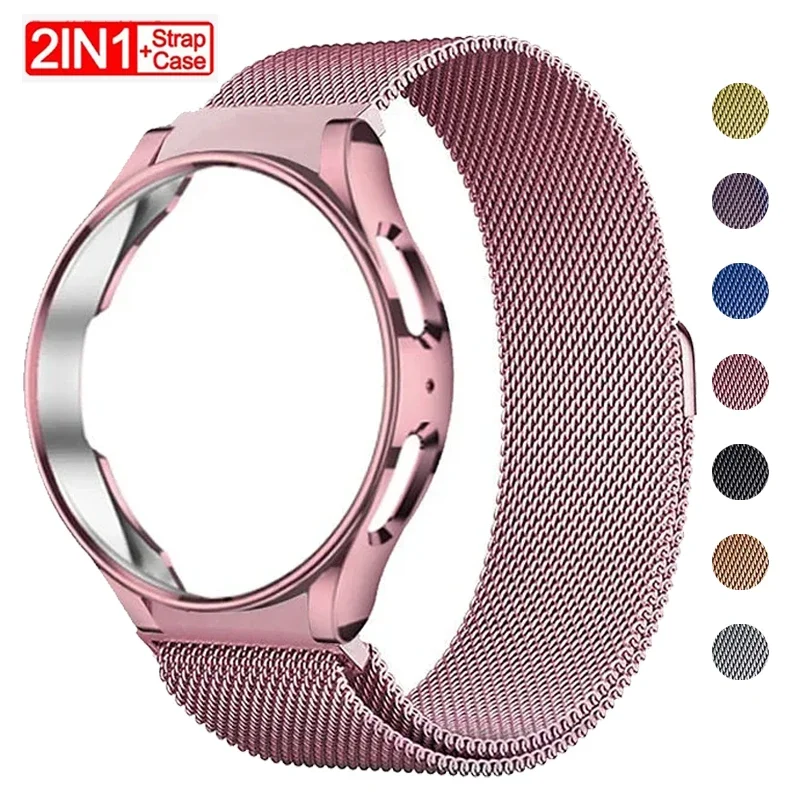 サムスンギャラクシーウォッチ用ストラップとTpuケース,クラシックメタルブレスレット,チューブなし,43mm, 47mm, 42mm