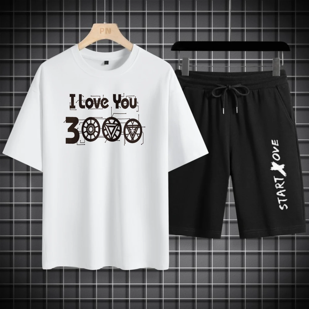 

1pcs Men's t-shirt Sets 2026 Spring/Summer two-piece set men's sports suit outfits two piece 3D Printed Suit for man Graphic