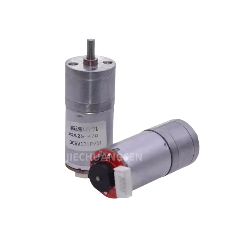 JGA25-370 DC Deceleration Motor 12V24V High Power High Torque Balance Car Motor Madamedium Speed Measuring Encoder Motor