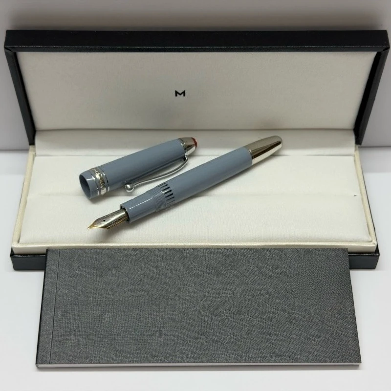 M Luxury Metal Business Fountain & Rollerball Pen, Minimal Solid Engraved Metal Signature Pen, Premium Writing Pen for Business