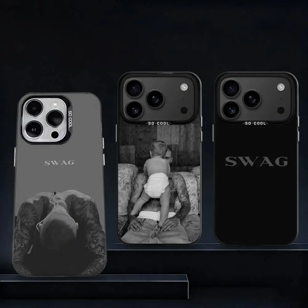 Чехол для телефона SWAG J-Justin-n B-Bieber для iPhone 17,16,15,14,13,12,11,Pro,XS,Max,Plus,Mini,SE4,E IMD матовый черный